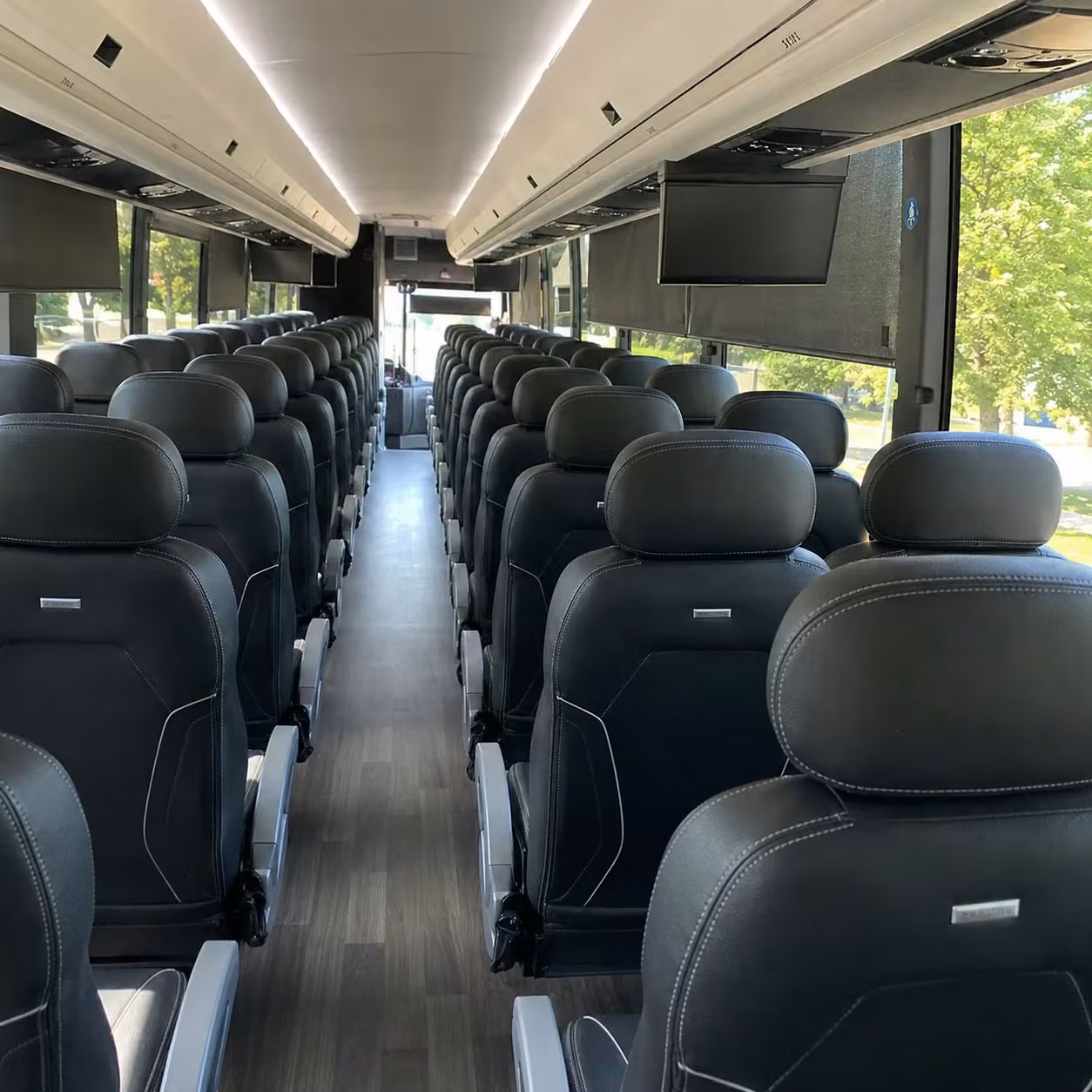 56 passenger charter bus interior
