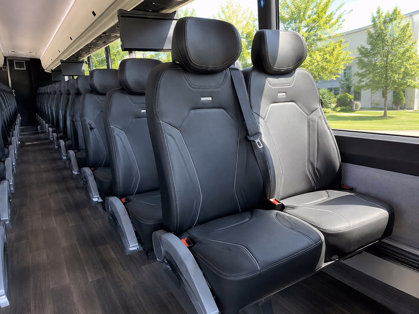 wilmington charter bus rental interior